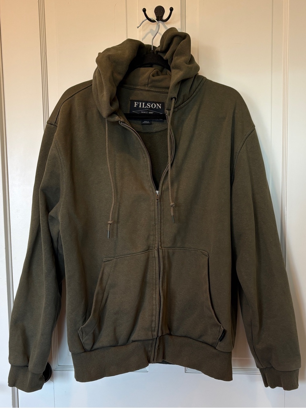 Vintage Filson Prospector Men's Olive Green Full-Zip Hoodie
